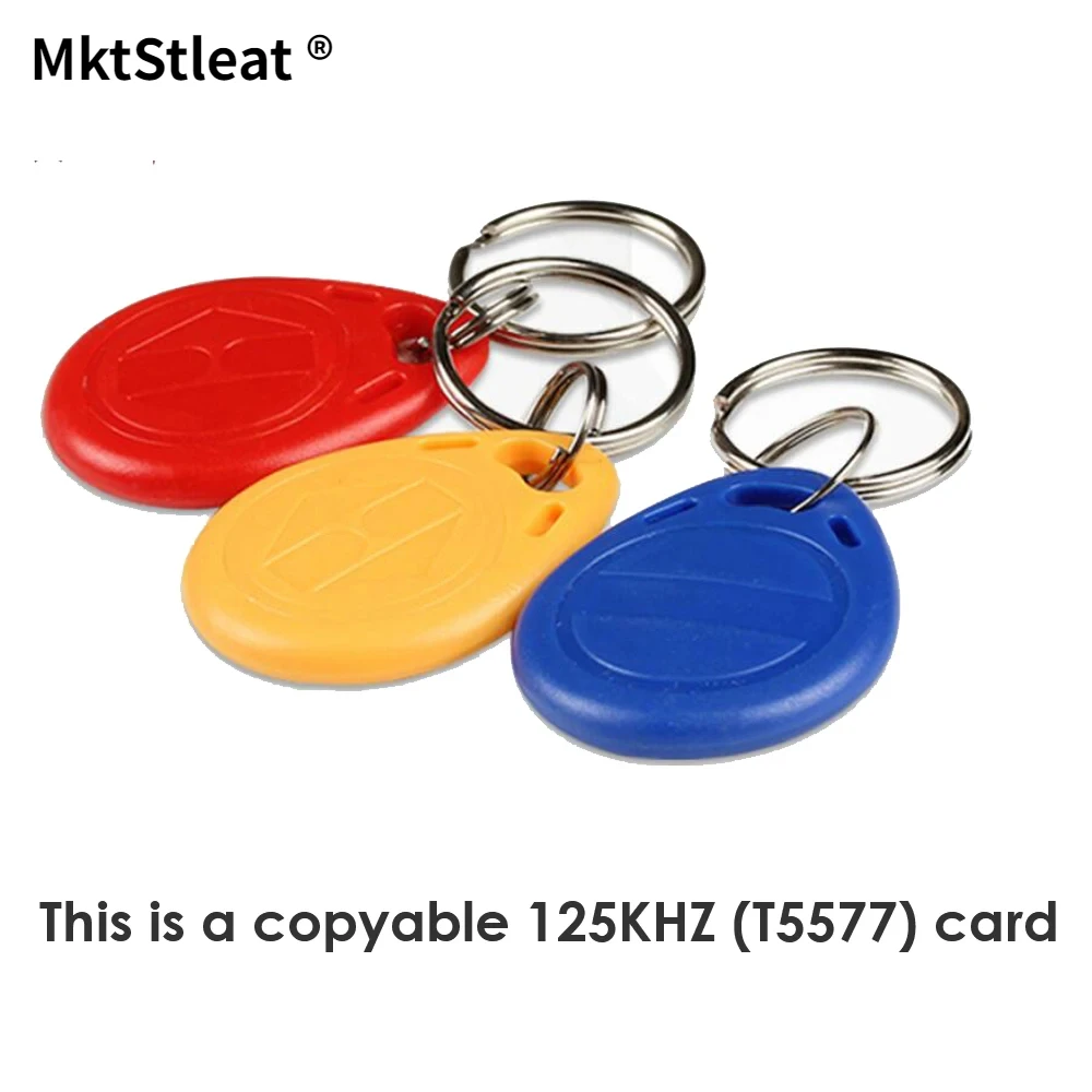 30 pcs 125khz RFID Card Tags Key Fob Read-only Keychain Tag Door Entry Access Control Chain Token Keyfob Surface Numeric
