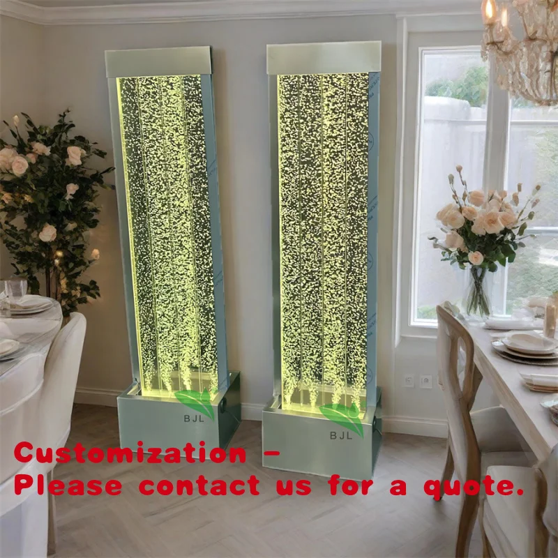 

Индивидуальные мобильные перегородки: акриловые панели-пузыри с LED-подсветкой и декоративными элементами, в раме из нержавеющей стали.