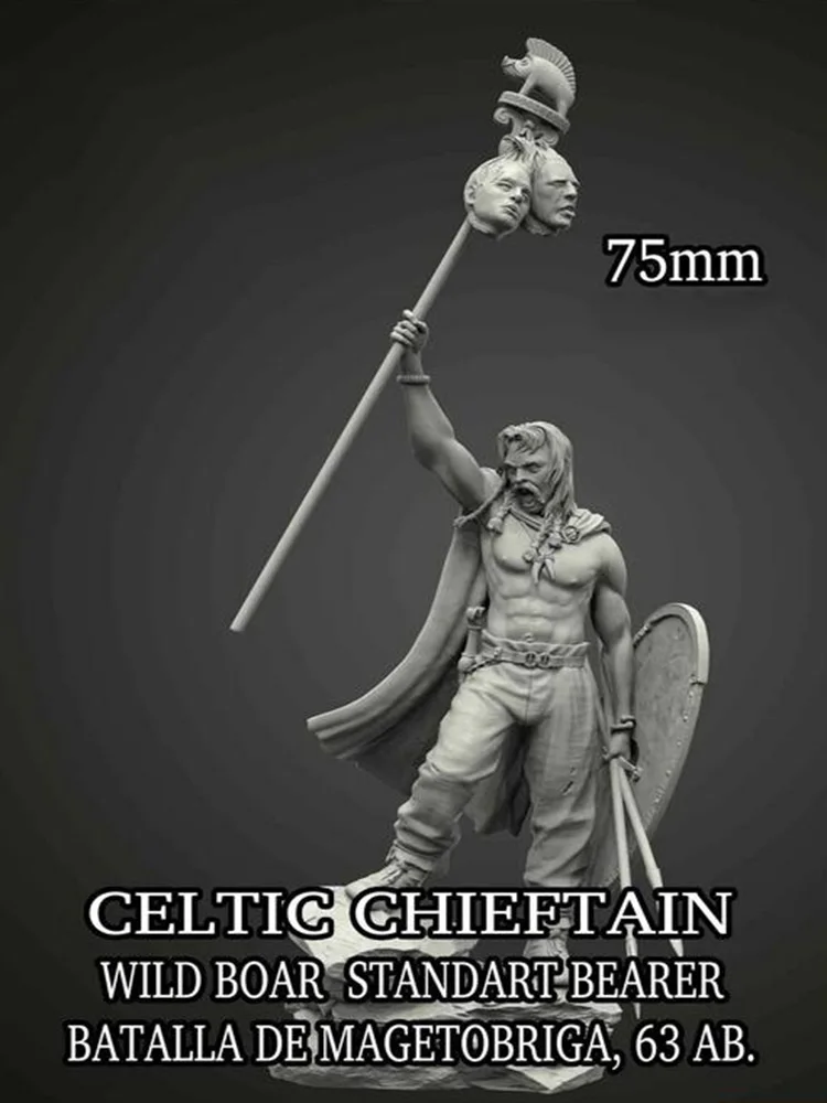 Unassambled  1/24 ancient officer fantasy Knight stand    figure  Resin figure miniature model kits Unpainted