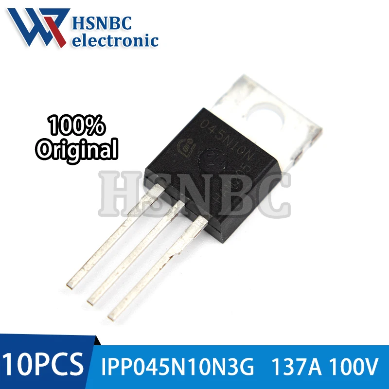 10PCS IPP045N10N3G 045N10N IPP045N10N3GXKSA1 TO-220 137A 100V N-channel Power MOSFET Transistor 100% New Original