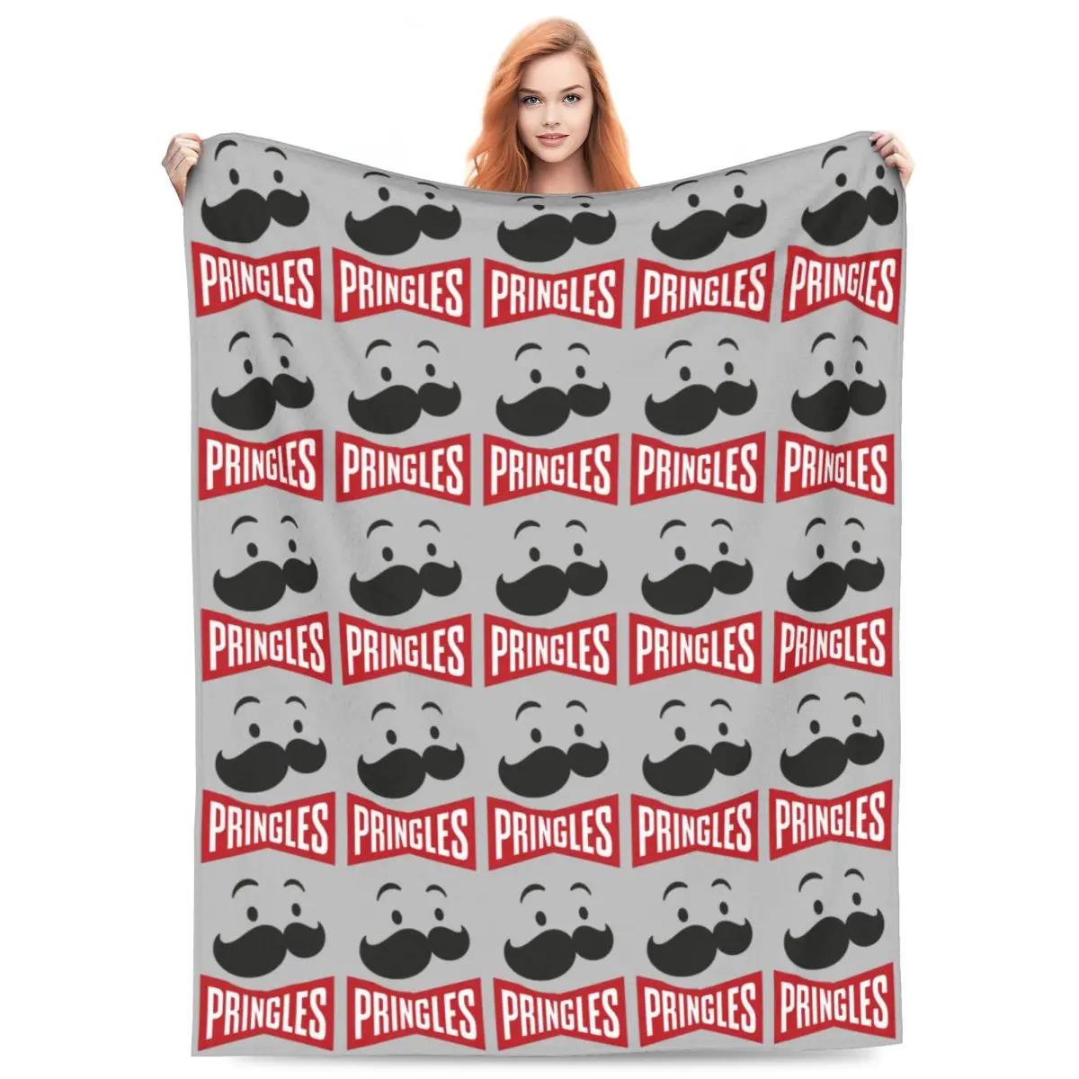 Potato Crisps Chips Pringles Print Blanket Fleece Sofa Throw Blanket Breathable for Home Bedroom Office Throws Bedspread Quilt