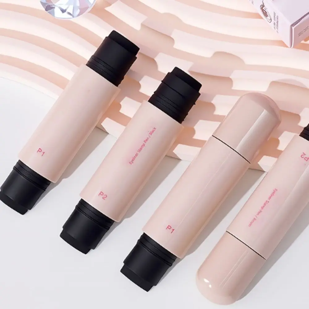 新しい防水アイライナースタンプ速乾性長持ちアイライナースタンプ使いやすい黒色アイライナースタンプペン