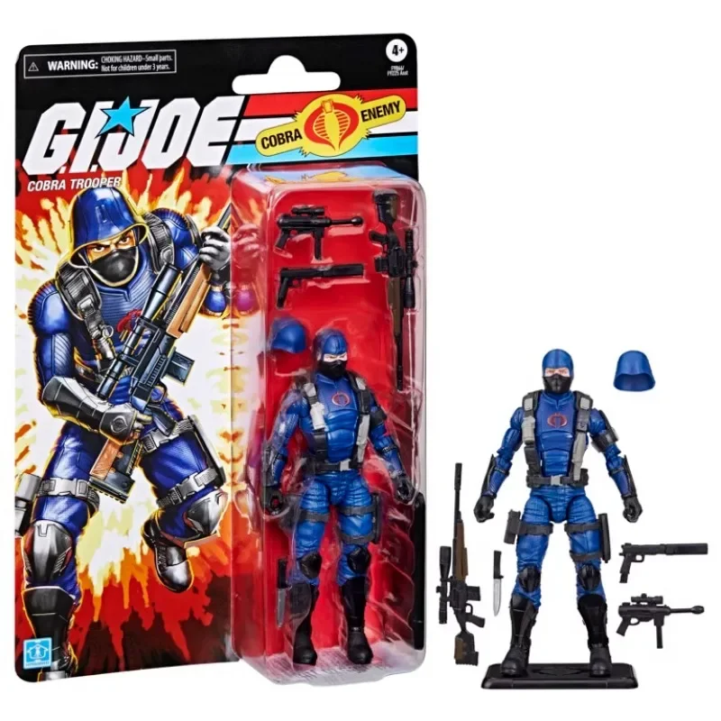 Hasbro Original Genuine G.I. Joe Classified Series Vintage Card Cobra Trooper Enemy 15cm Assembly Model Toys Action Figures Gift