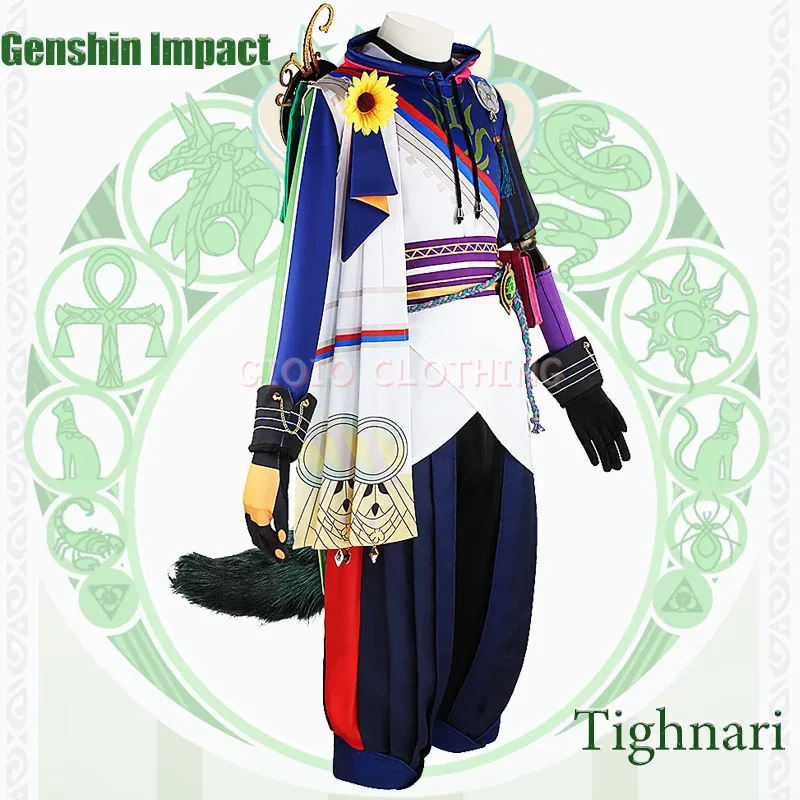 Genshin Impact Tighnari Cosplay Costume Uniform Wig Anime Halloween Costumes Women Game