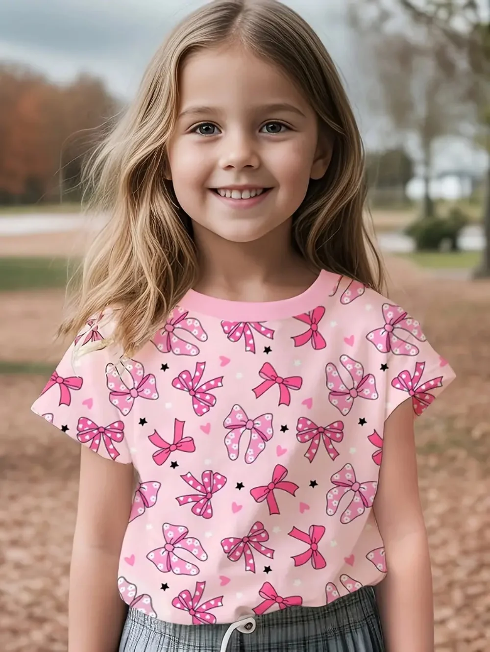 Crianças roupas das crianças camiseta menina manga curta topo dos desenhos animados arco kawaii meninas roupas de verão criança camiseta roupas infantis