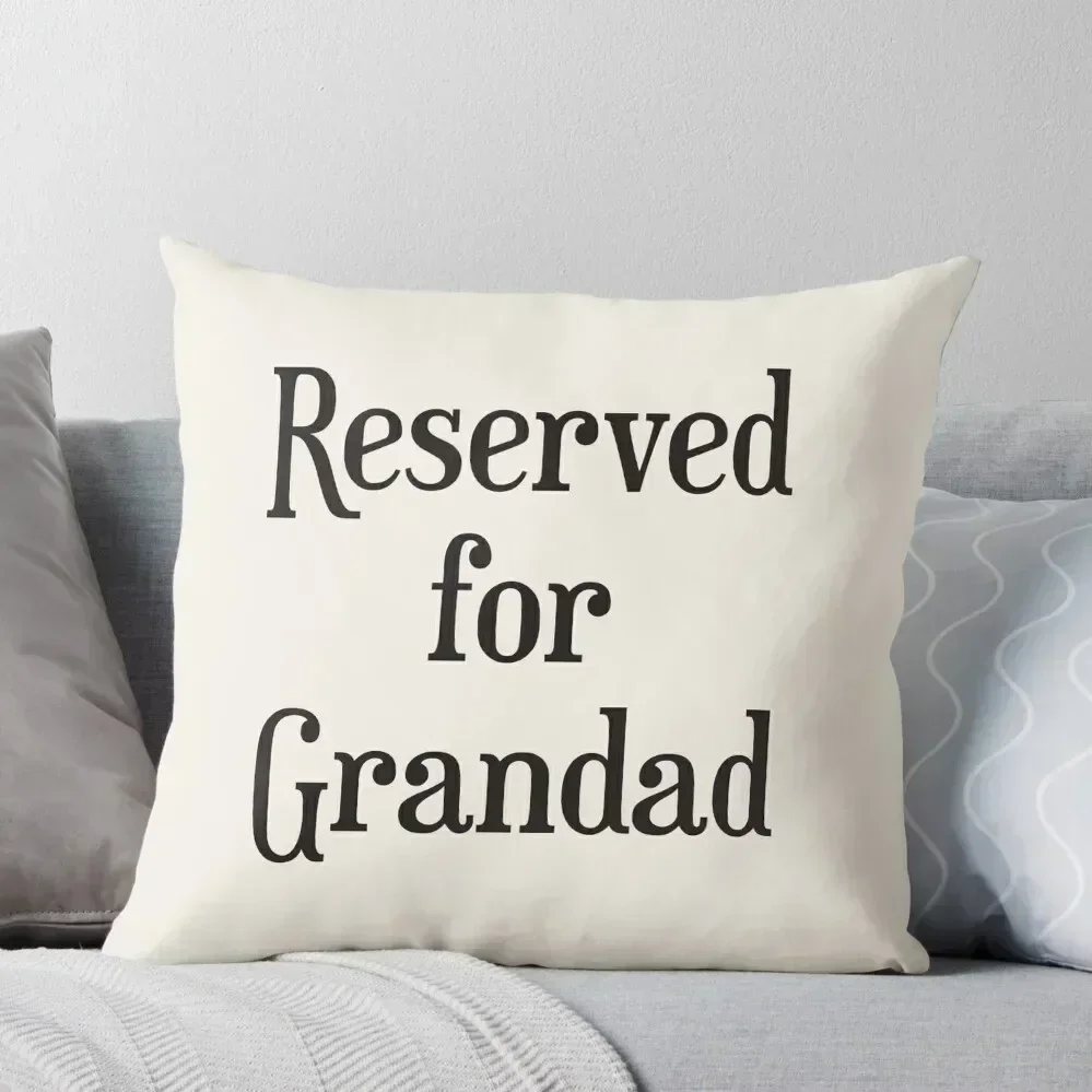 Reserved for Grandad Cushion/ Throw Pillow Sitting Cushion Plaid Sofa pillow
