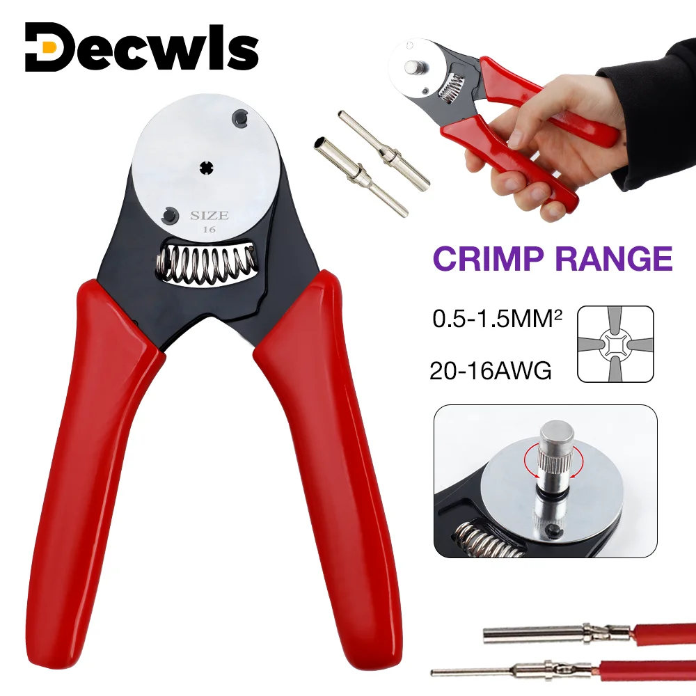 Crimping Pliers 0.5-1.5mm²/16-20AWG DEUTSCH Terminal Crimping Pliers Four-Point Crimping DT Connector Pin/Terminal Crimping Tool