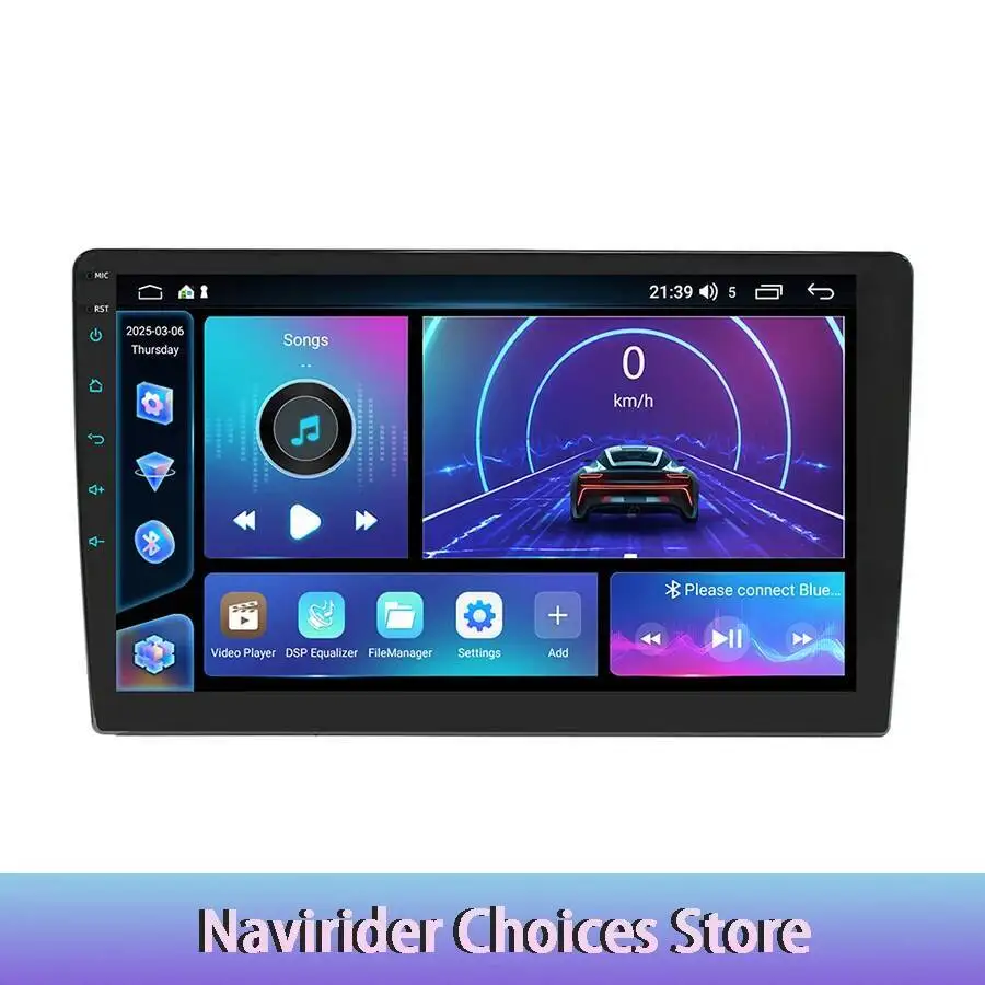 9/10,1-дюймовый полный сенсорный экран, автомобильный мультимедийный видеоплеер, головное устройство Carplay, 2Din радио, Android, стерео, GPS-навигация, универсальный