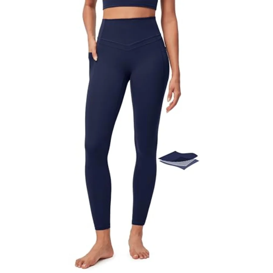 

IUGA Compression Leggings with Pockets for Women Tummy Control Leggings No Front Seam Workout High Waist Yoga Pants