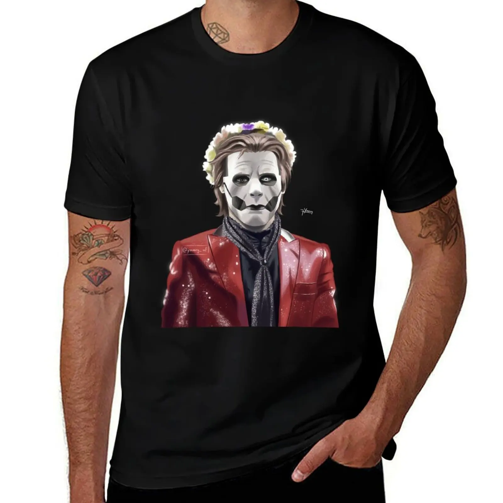 

Papa IV / Copia Ghost Illustration T-Shirt croswit shirt man blue lock basketball graphic tees t shirts for men cotton