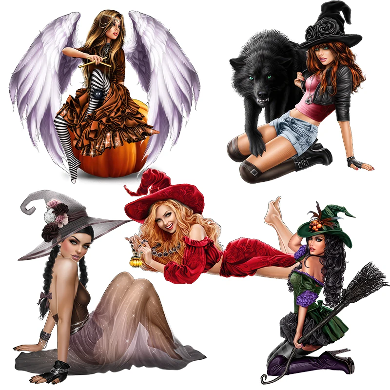 Three Ratels CA117 Mysterious tempting Halloween witches  classic beauties personalized stickers  self-adhesive