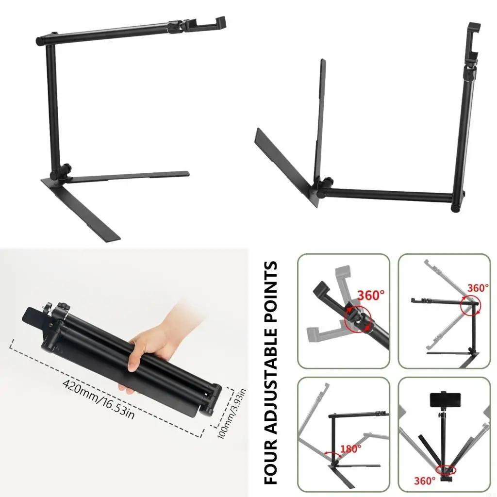 

103F Folding Desktop Clamp Stand for Cameras and Phones with Strong Load Capacity