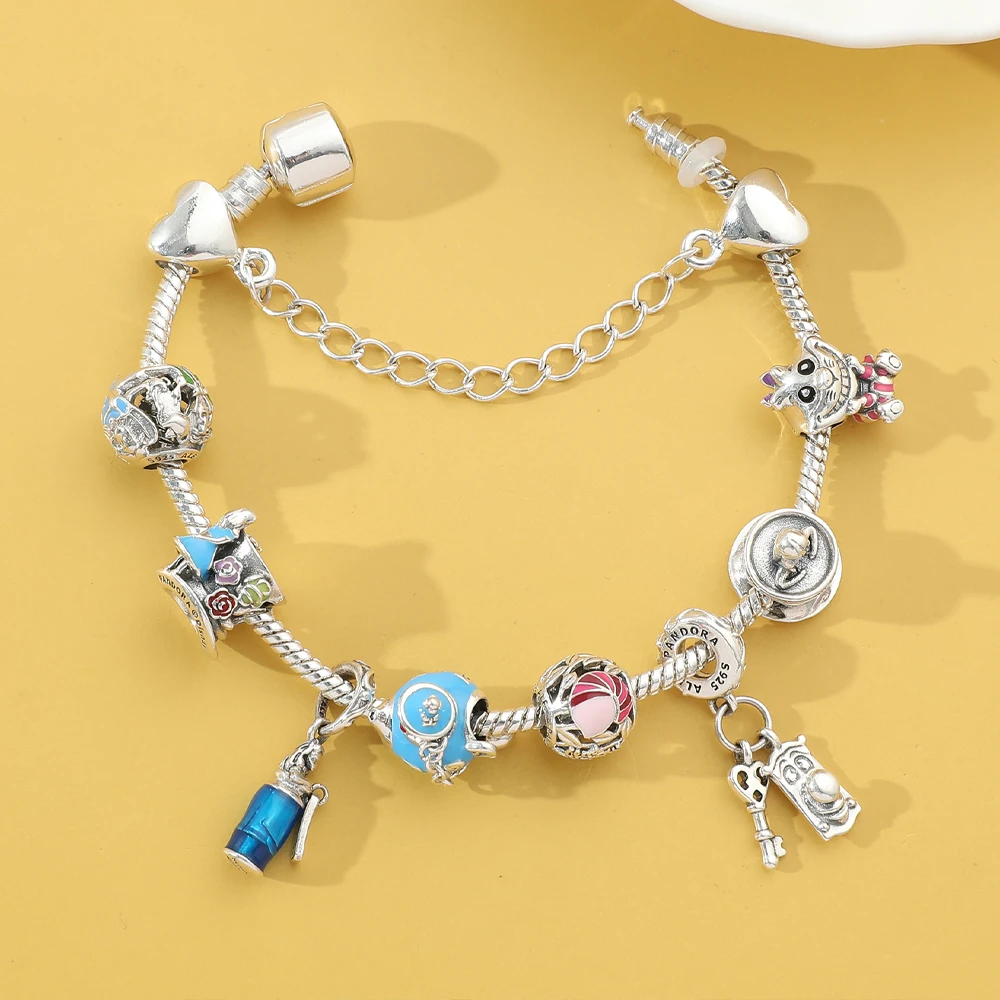 Bracelet à breloques Disney en perles de cristal, pendentif super-héros Marvel, Star Wars, bijoux pour femmes, accessoires pour Fans, cadeaux