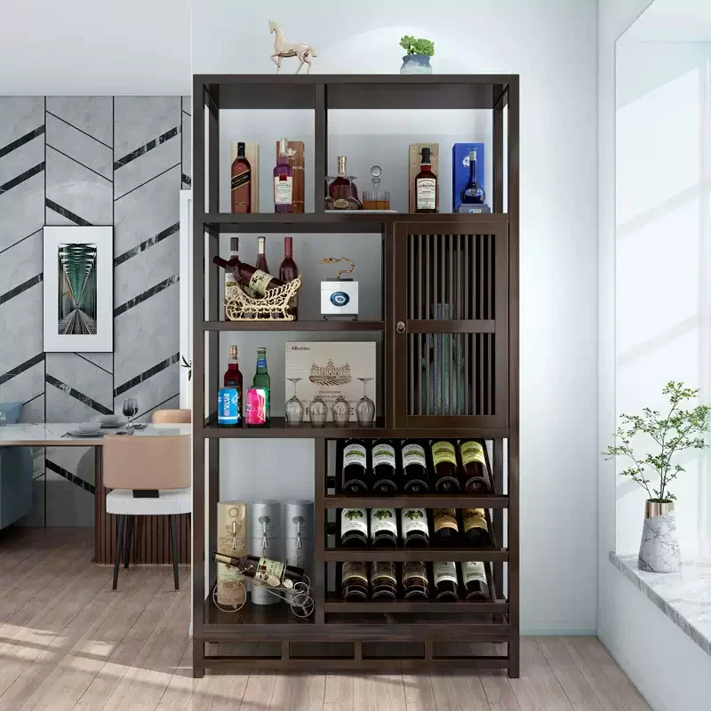 Wooden supermarket multi-layer wine rack, wooden wine rack,Customized furniture manufacturer,OEM/ODM