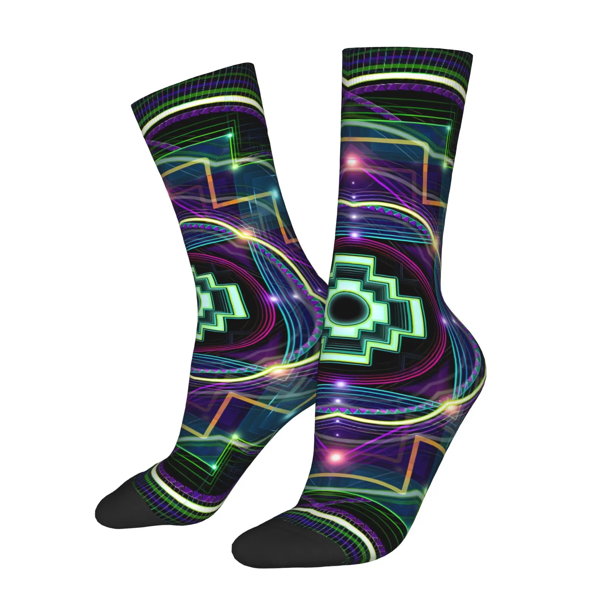 

Luminous Incan Cross Chakana Sock Printed Man Polyester Fashion
