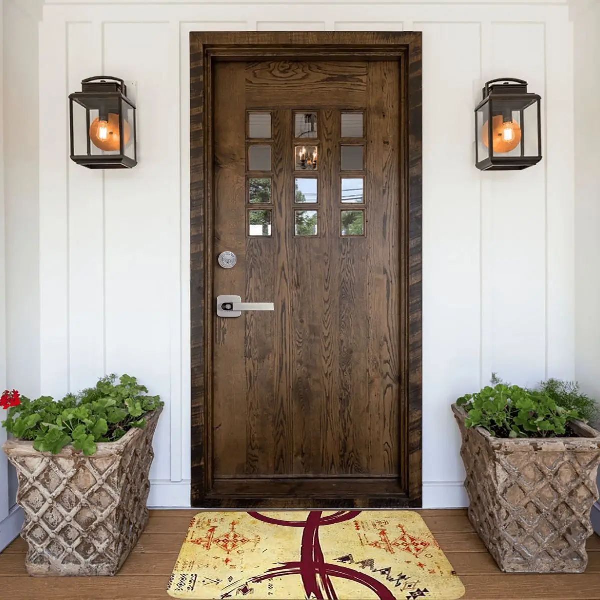 Amazigh Pattern Doormat Rug Carpet Mat Footpad Polyester Non-slip Water Oil Proof Front Room Corridor Kitchen Bedroom Balcony