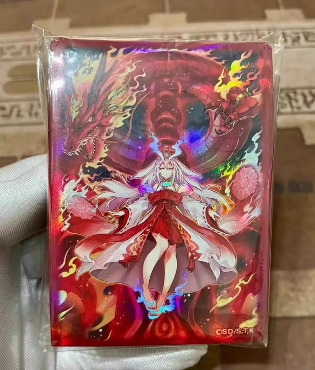100pcs-yugioh-konami-duel-monsters-kurikara-divincarnate-official-collection-sealed-card-protector-duelist-sleeves