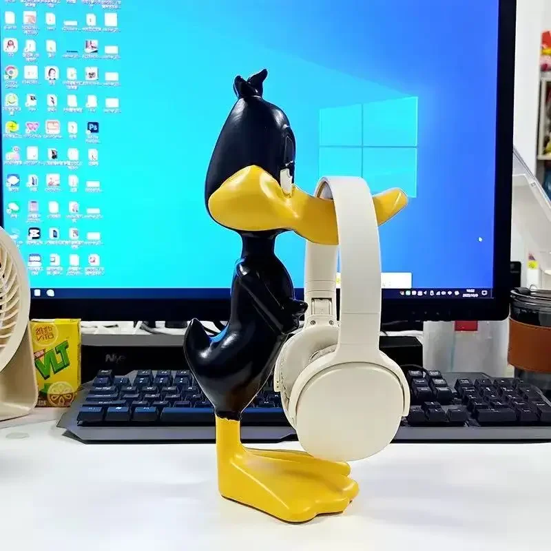 

Креативная подставка для наушников, настольная подставка для хранения компьютера, декоративное украшение, даффи-утка