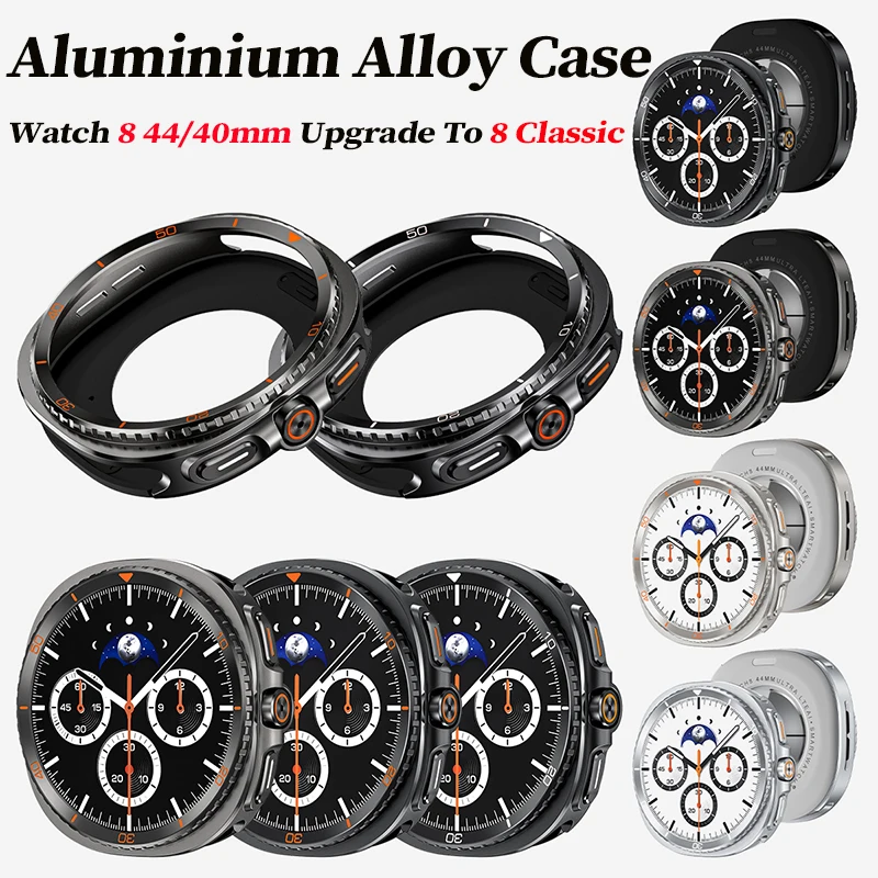 

Metal Case Accessories for Samsung Galaxy Watch 8 40/44mm Protective Cover For Galaxy Watch 8 Upgrade To Classic 46mm Hard Frame