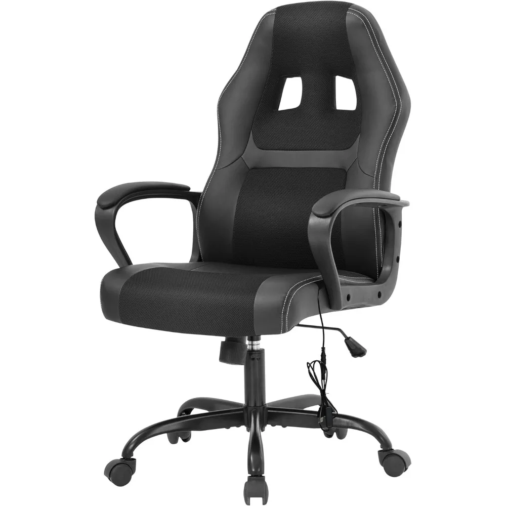 

Игровое кресло Эргономичное офисное кресло с поясничной поддержкой Массажный подголовник Регулируемый поворотный компьютерный стол для