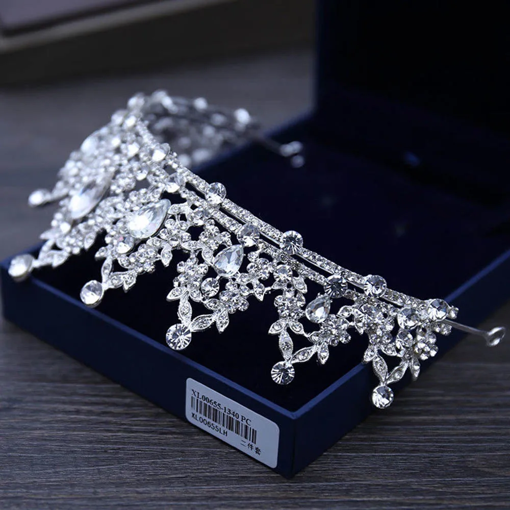 Fashion Women Jewelry Crystal Rhinestone Headwear Princess Headband Tiara Crown Hair Accessories