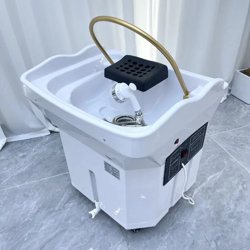 Plastic Luxury Shampoo Chair Salon Furniture Spa Storage Bathtub Shower Head Modern Design Suitable for Bathroom and Hotel Use