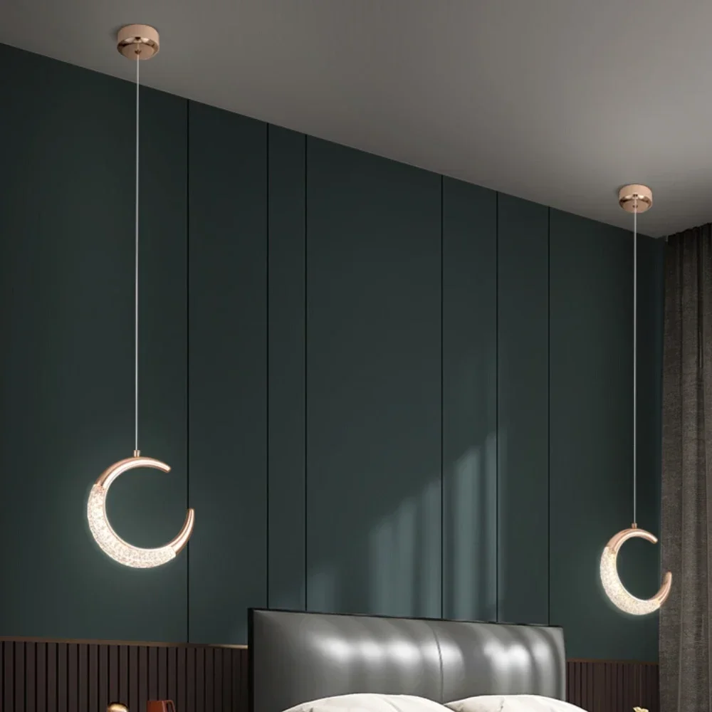 

*Modern Bedroom Bedside Chandelier Moon-Light Lamp Dining Room Bar Lamp Living Room Television Background Wall Lamps