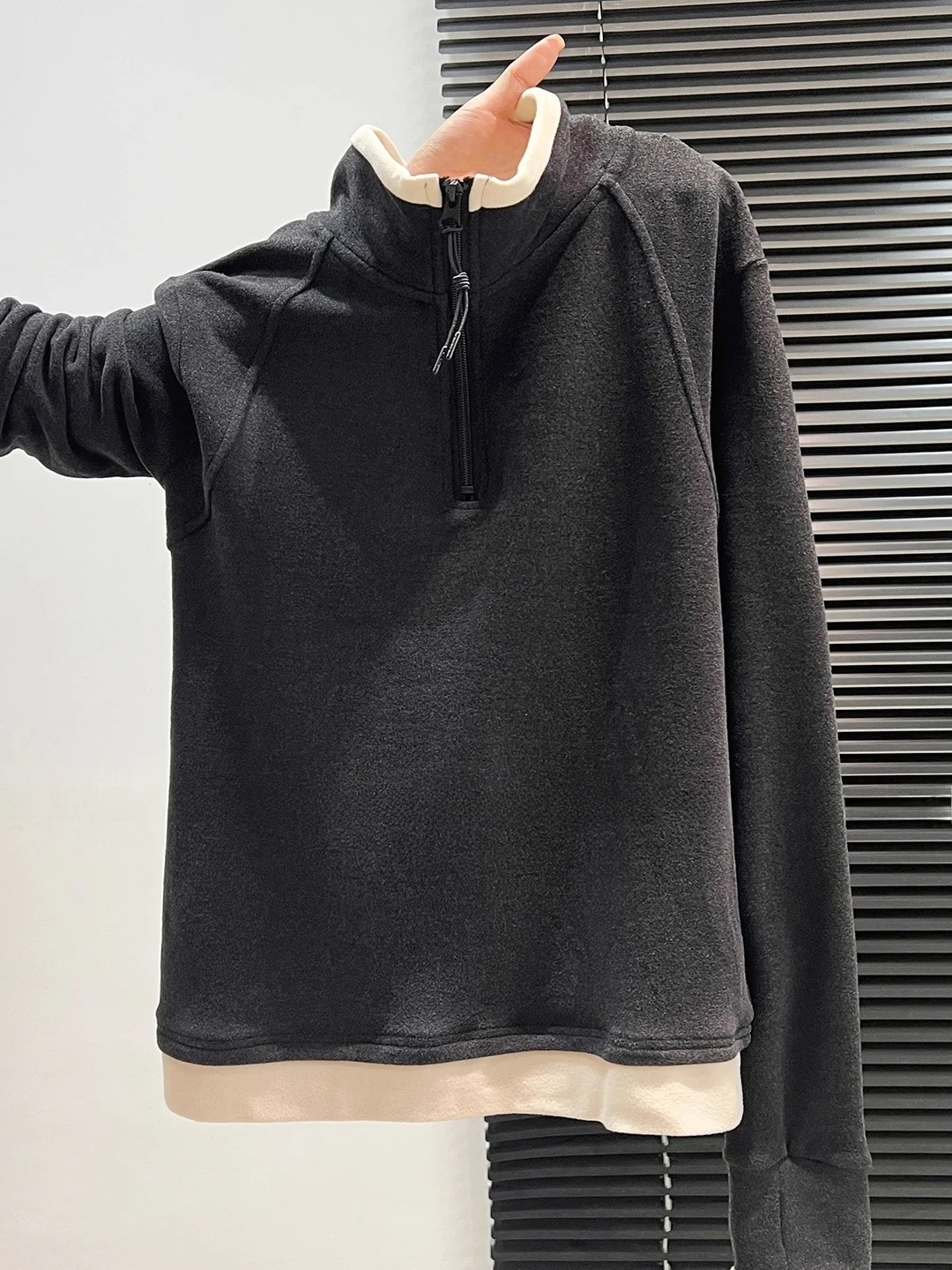 

Модный свободный вязаный топ с цветными вставками и молнией, осенне-зимняя новинка, повседневная одежда для девочек-подростков