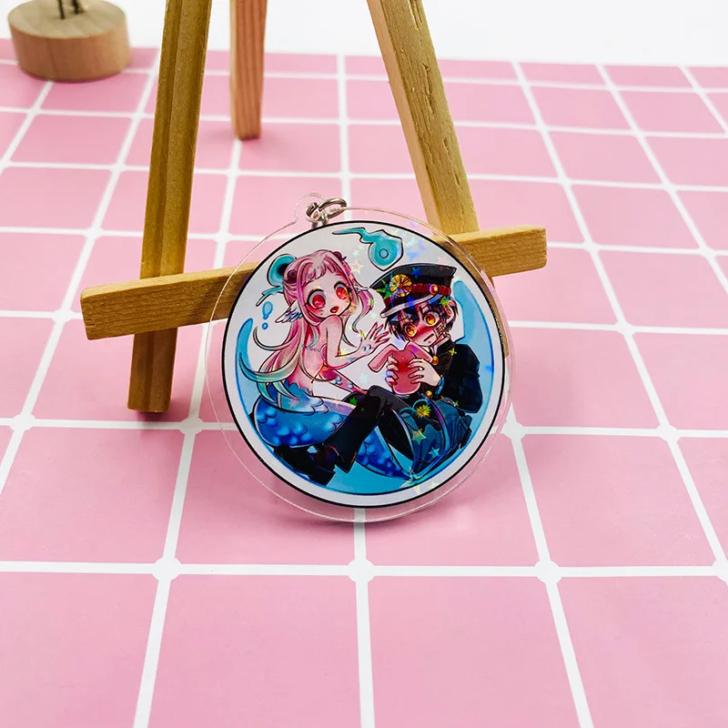 Double Cartoon Keychain Pattern Acrylic Anime Pendant Yugi Amane Yashiro Nene Minamoto Kou Creative Cadeau Maitresse Ecole Gift