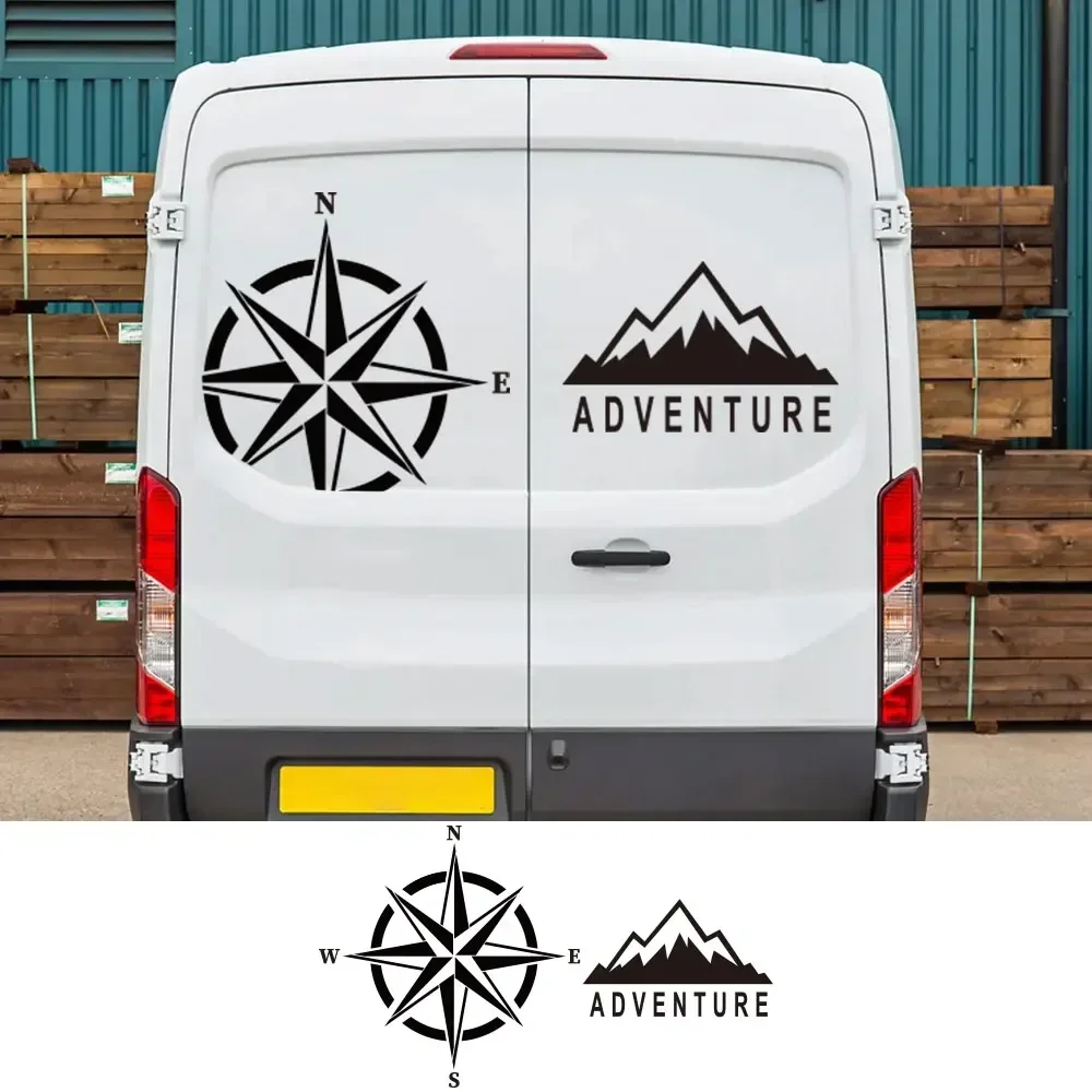 

Car Body Side Stickers Mountain Compass Styling Decor Decal for Motorhome Camper Van RV Cargo Graphics Auto Tuning Accessories
