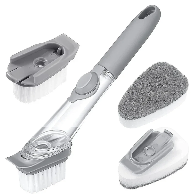 Dishwand Set No-Scratch Soap Dishwashing Brush Scrubber Kitchen Cleaning Sponge Cleaning Brush for Pots Dishes Sink Comes