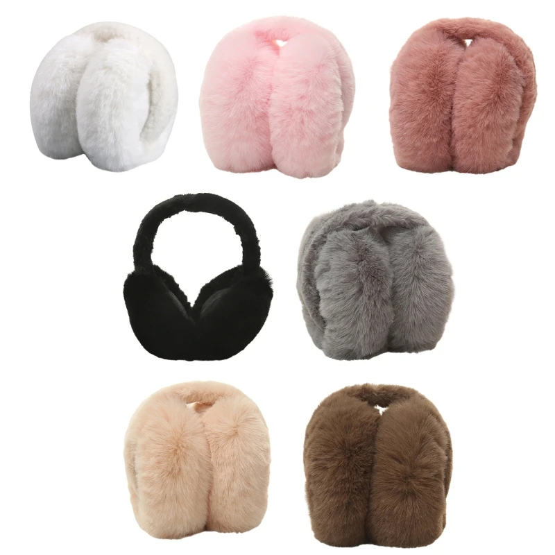 

Women Men Foldable Plush Earmuffs Winter Autumn Cold Weather Ear Warmer Fashion Furry Ear Muffs Outdoor Windproof Ear Protectors