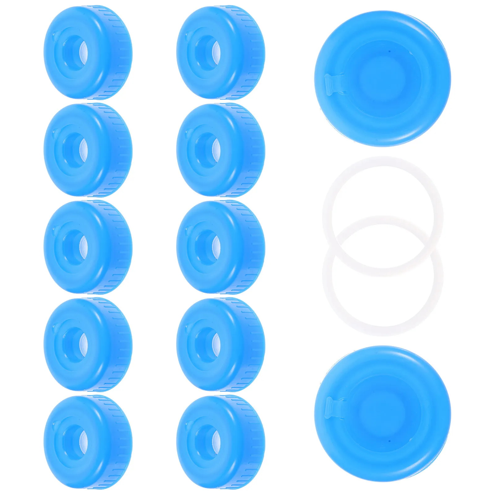 12pcs Reusable Anti-Spill Water Jug Caps for Mineral Bottles – BPA-Free PC Sealing Lids