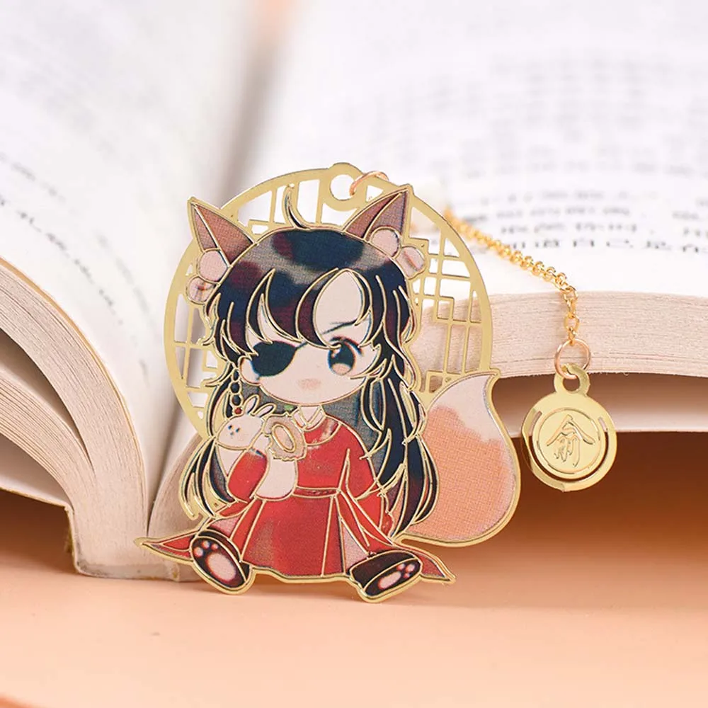 Anime Student Gift Fringed Xie Lian Hollow Pendant Pagination Mark Book Markers Tian Guan Ci Fu Stationery Bookmark