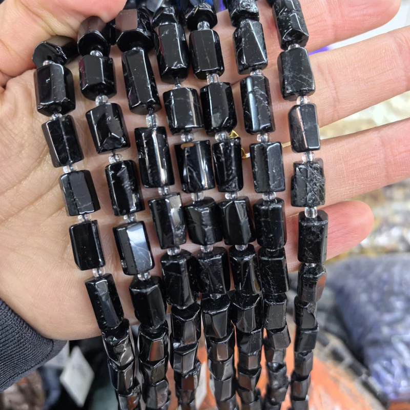 Natürliche Zylinder Stein Perle Bunte Weiße Jaspis Quarz Rohr Charms Perlen Für Schmuck Machen Diy Armbänder Halskette – Detail 13