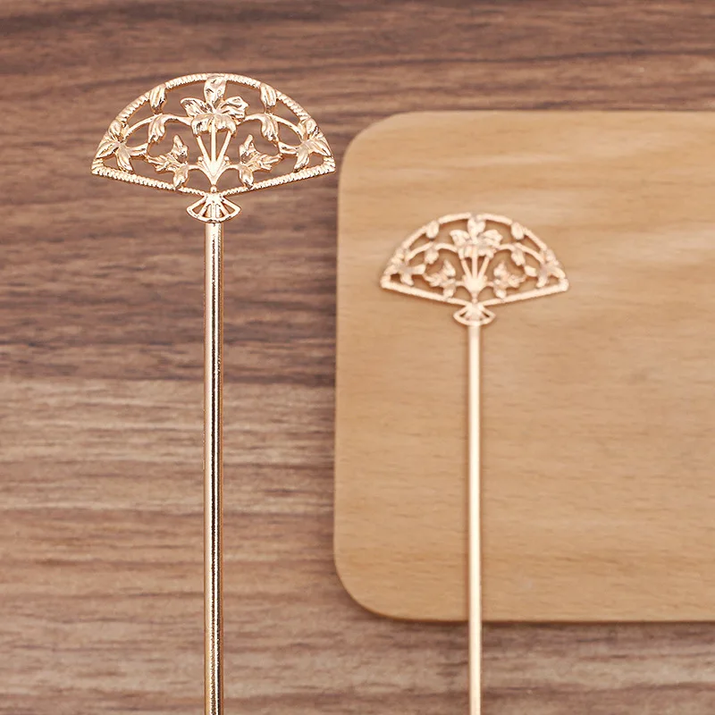 BoYuTe Alloy Fan Hair Stick Materials Handmade Diy Jewelry Accessories and Components Wholesale - view 6