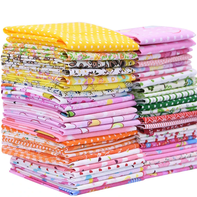 7pcs/set Cotton Fabric 25cm Square Floral Printed Patchwork Textile Cloth for Home Needlework DIY Sewing Craft Cloth Accessories