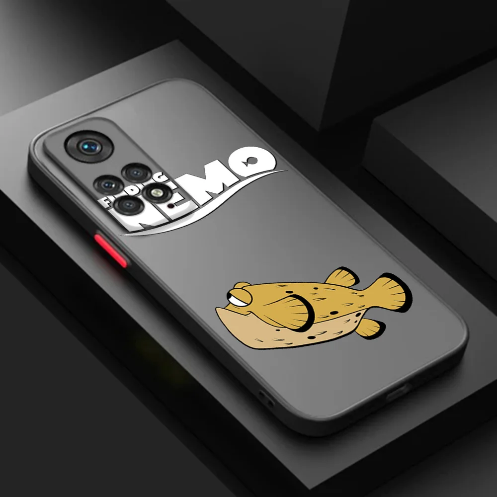 حافظة هاتف لهاتف Redmi Note 12 11 12c Xiaomi 11t 12x 12t Poco c40 c51 c50 العثور على نيمو لؤلؤة أنيمي ماتي متجمد غطاء شفاف