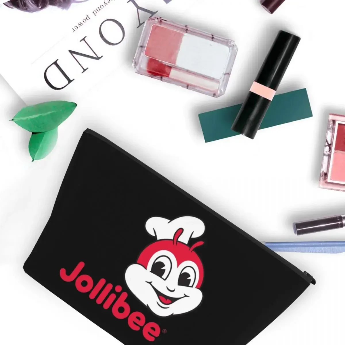 Retro Jollibee Women Cosmetic Bags Travel Makeup Organizer Pouch Toiletry Storage Dopp Kit Case