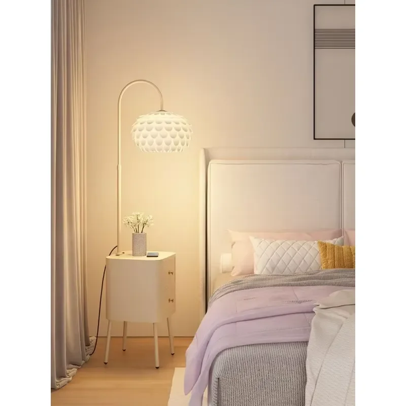 Postmodern Design LED Table Lamp E27 Base Remote Control Adjustable Height Small Size Wooden Material