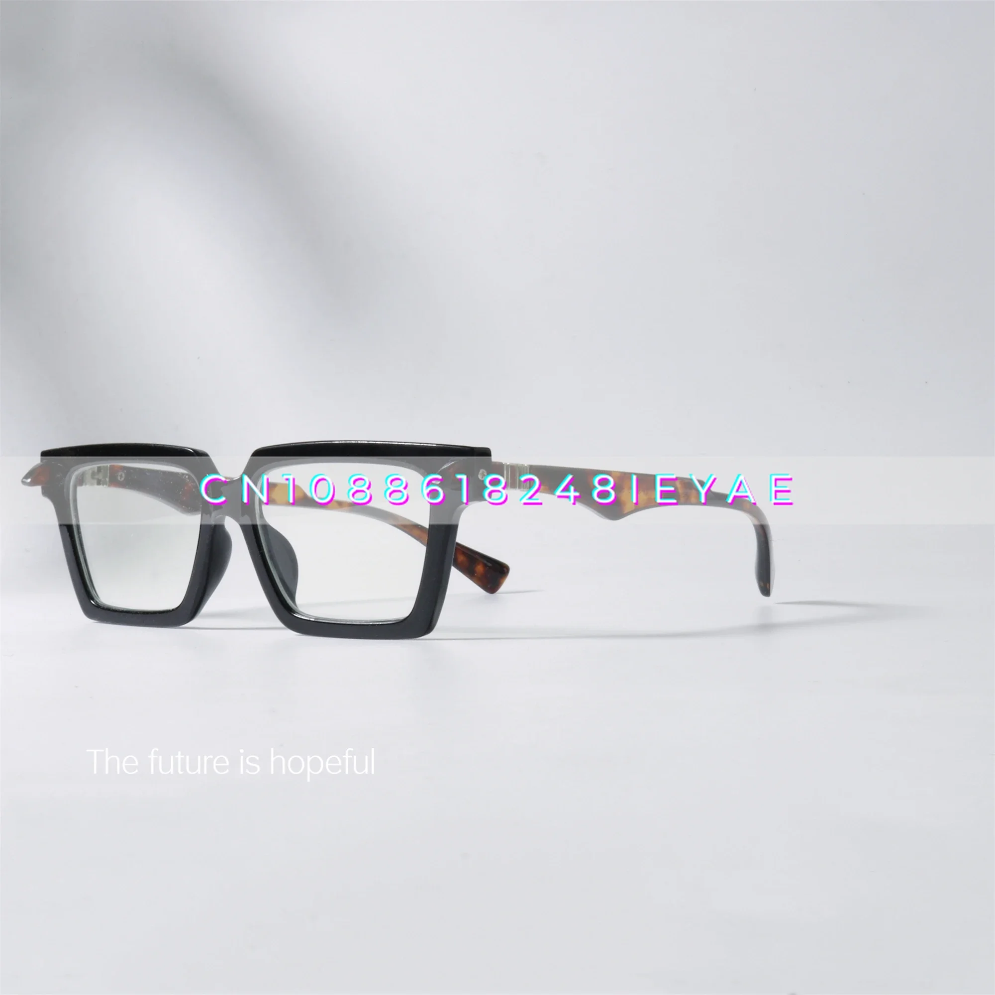 

Artistic Atmosphere Design Sense Black Frame Glasses Uv400 Anti-blue Retro Personalized Sunglasses Sunglasses