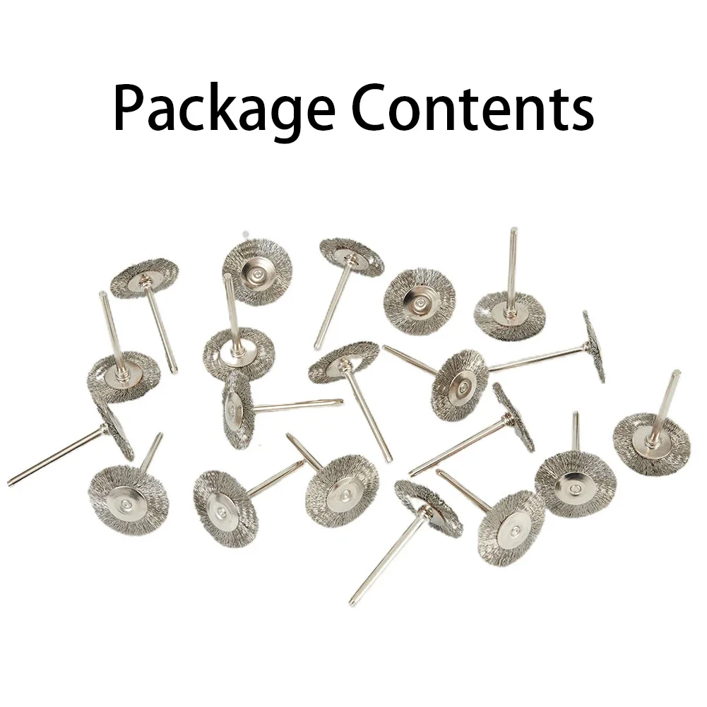 

Spare Parts Metal Wheel 20pcs Set Scouring Wire brushes Grinding head Shank Polishing Brush Scrub Rotary Tools