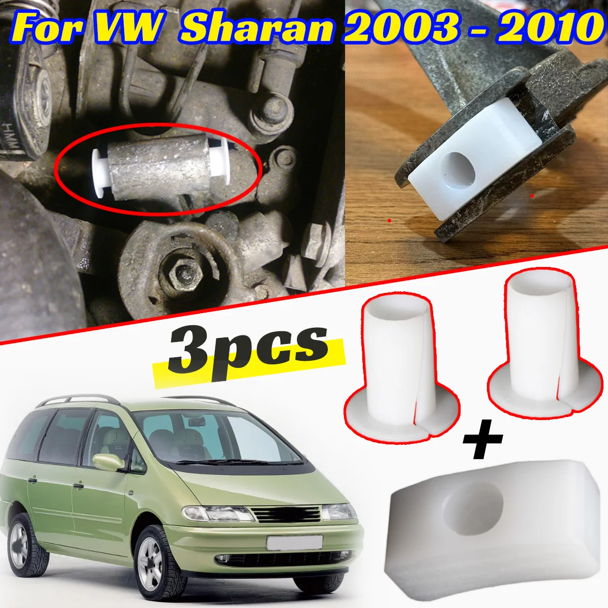 

Relay Lever Pivot Bushing for VW Sharan 2003-2010 Shifter Slide Shoe Manual 5/6 Speed Gearbox Change Shifting Linkage Socket Car