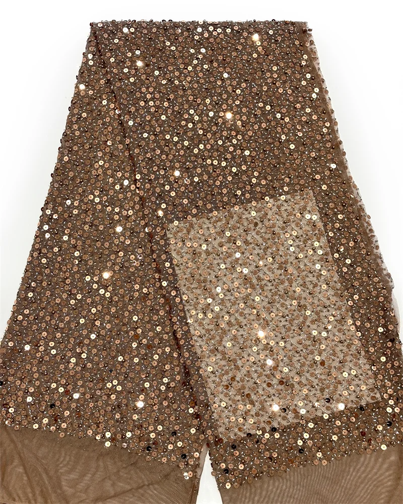 Африканское нигерийское французское сетчатое кружево с бисером и блестками, высокое качество, 2021, кружево с вышивкой и блестками, кружево для свадебных платьев для женщин