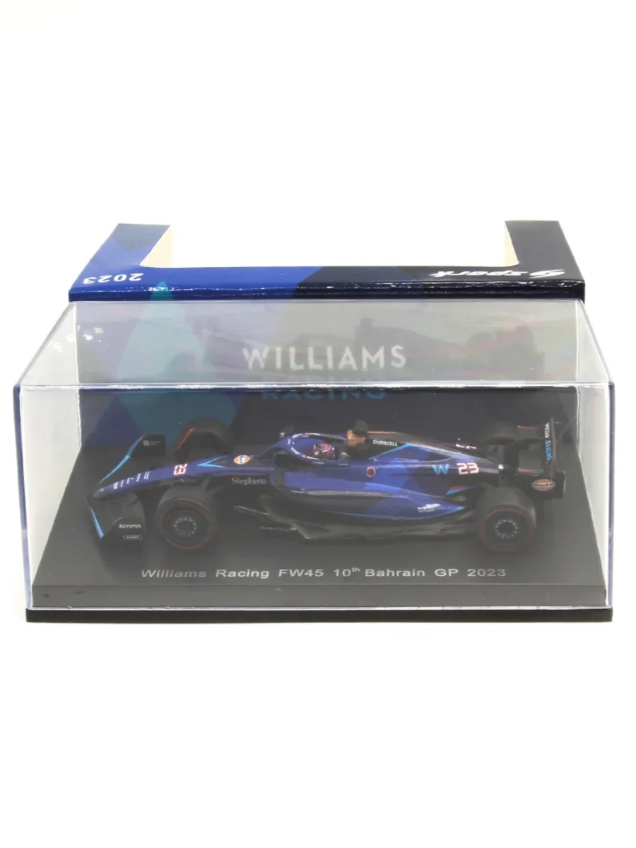 SPARK 1/64 Williams FW45 F1 Grand Prix 2023. Model ze stopu. Kolekcja zabawek dekoracyjnych dla dzieci, prezenty świąteczne dla przyjaciół.