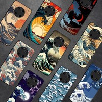 Japanese Art Wave Phone Case For Huawei Y9 6 7 5 Prime Enjoy 7s 7 8 plus 7a 9e 9plus 8E Lite Psmart Shell