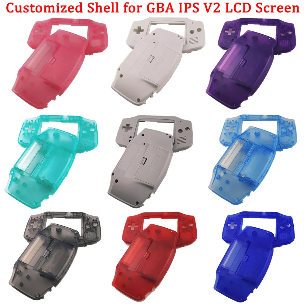 New Customized Shell for GBA IPS V2 LCD Screen Backlight Kits high quality shell housing for GAMEBOY Advance,No need pre-cutting