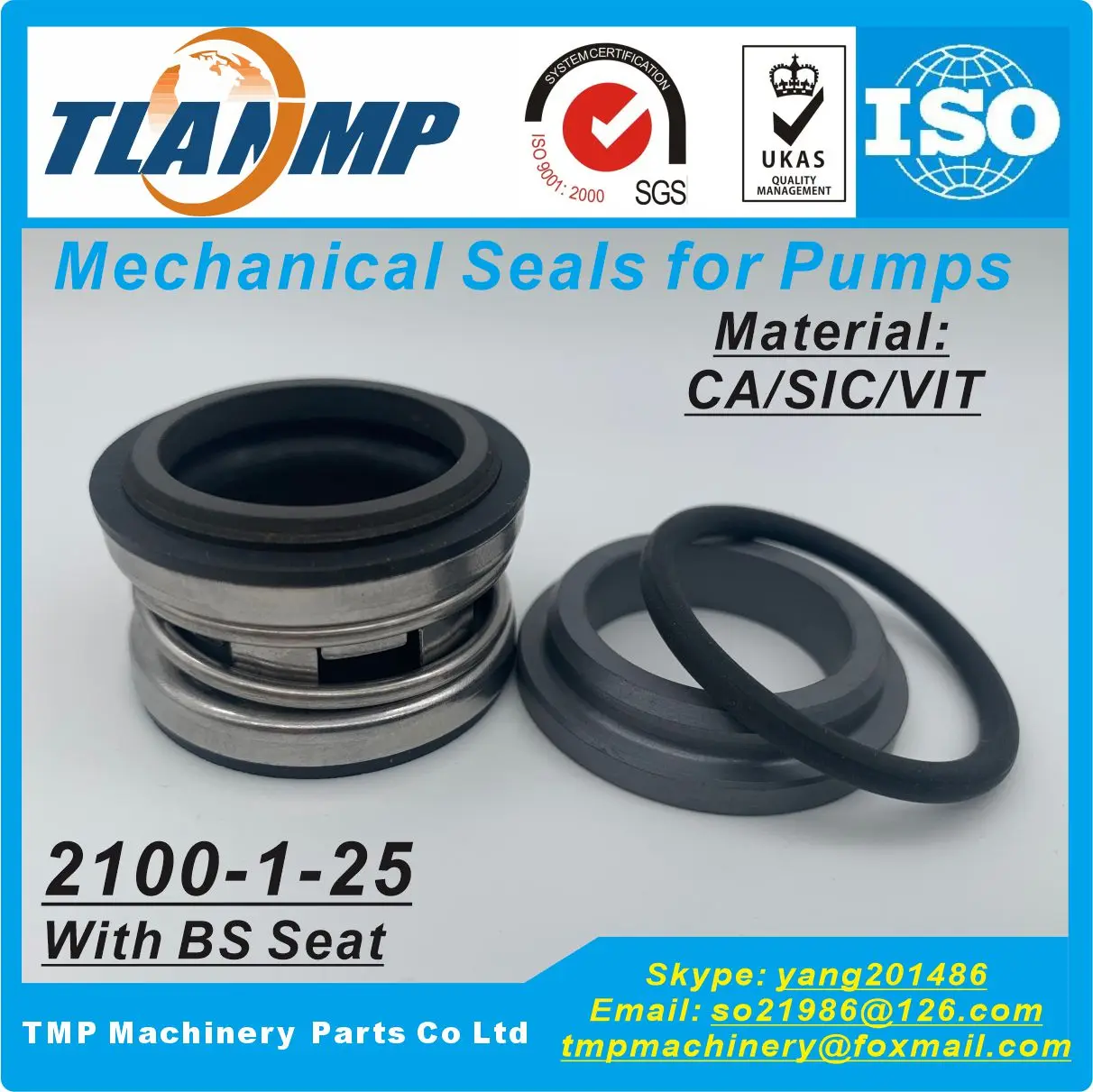 2100-1-22 , TJ-0220-S , INT-0220-S , 2100-22S , 2100-22 (shaft size d1=22mm, L3=20mm) TLANMP Mechanical Seals