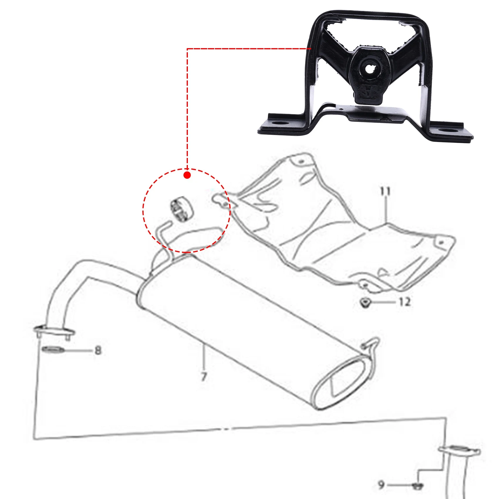 สําหรับ Honda Accord Exhaust Mount เบาะยางติดตั้ง 18215SDAA01