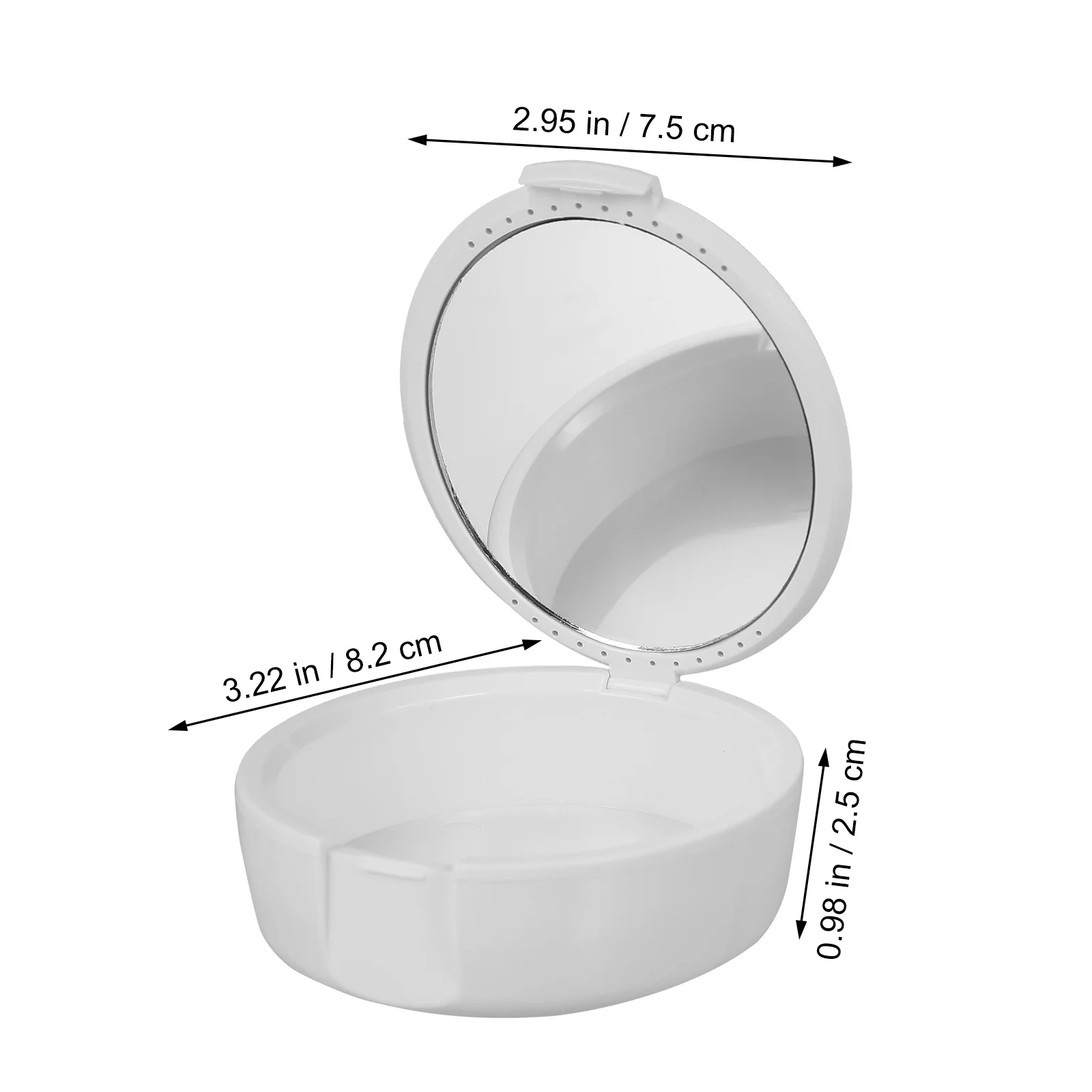 False Teeth Storage Case Denture Container with Smooth Finish Safe Carrying Solution for Artificial Tooth Protection and